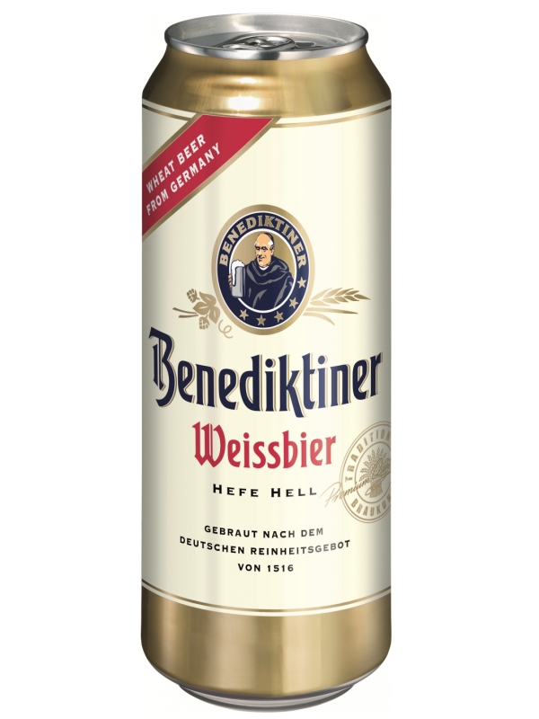 Бенедиктинер Вайсбир / Benediktiner Weissebier (ж/б 0,5л., алк 5,4%)